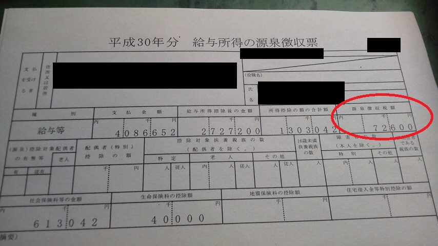 源泉徴収税額